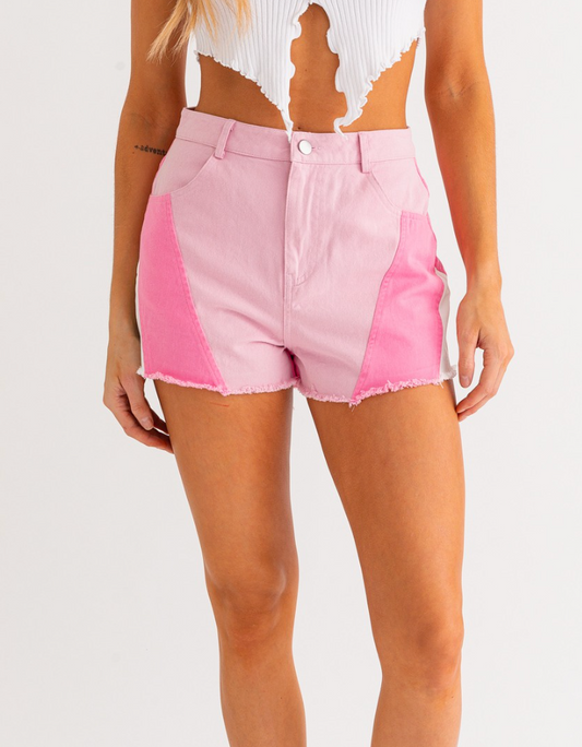 ALICE COLOR BLOCK SHORTS (pink)