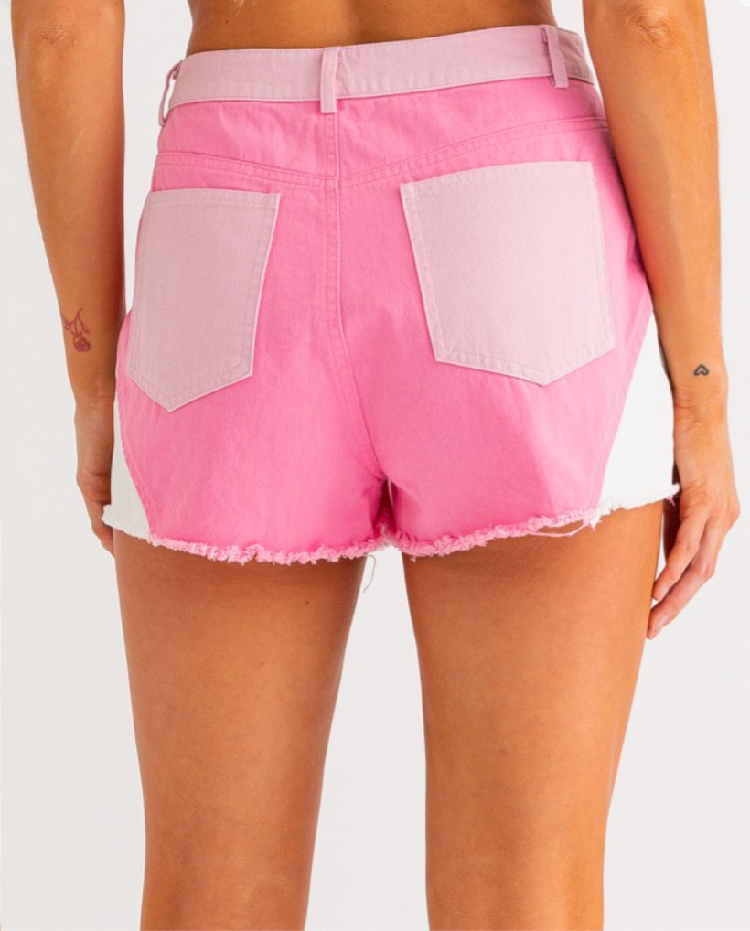 ALICE COLOR BLOCK SHORTS (pink)