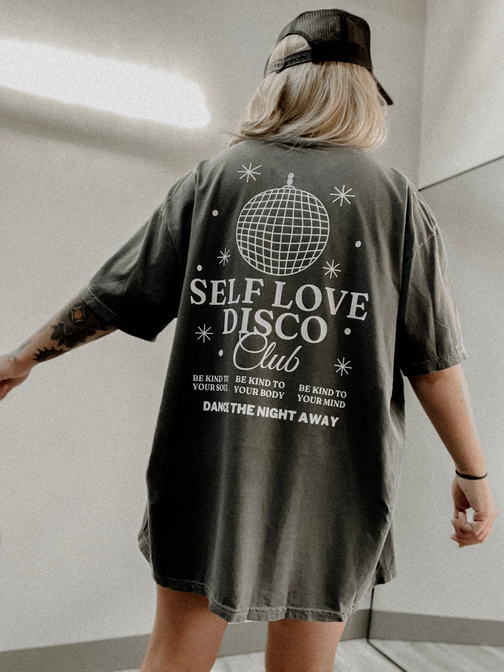 Self Love Disco Club Tee - Smoke